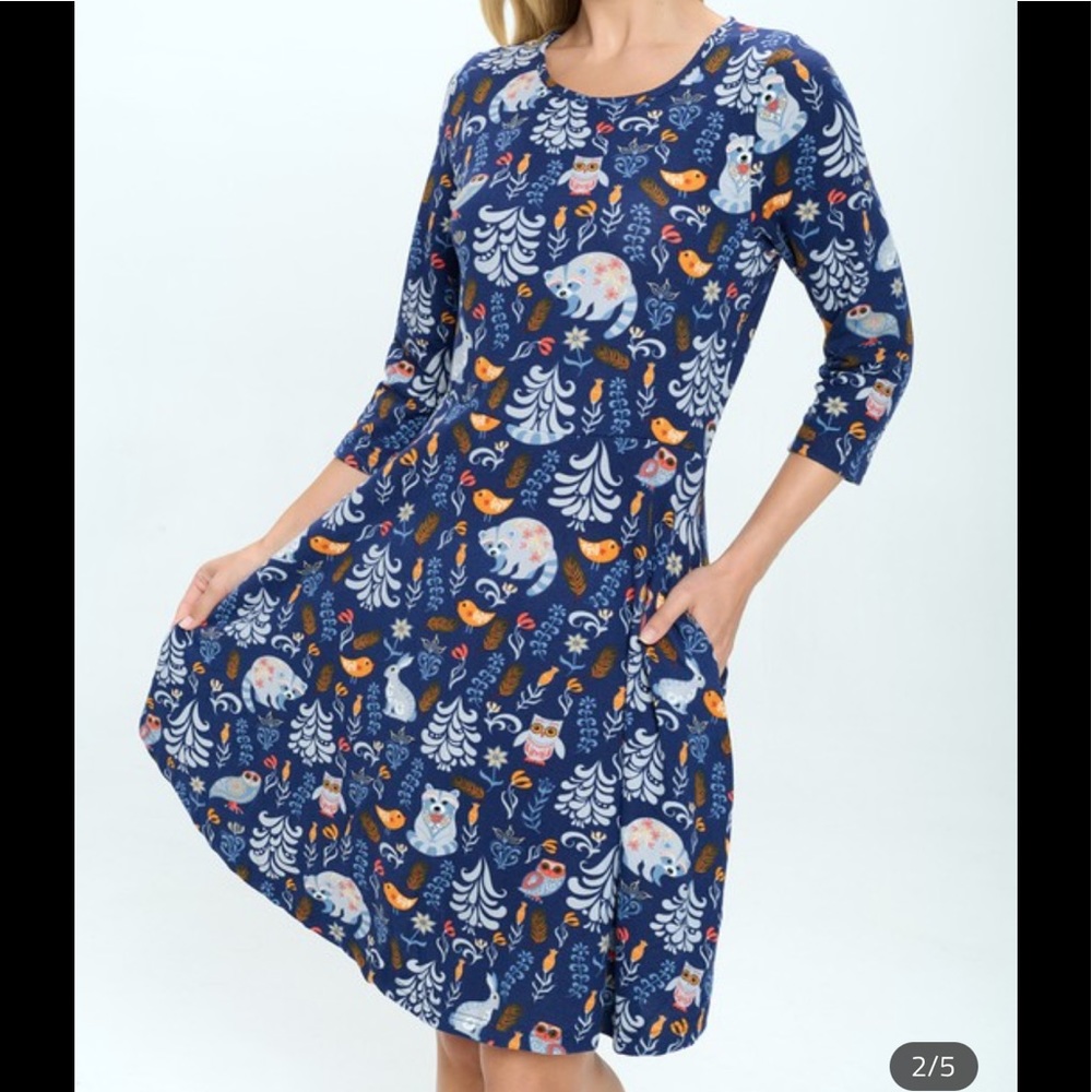 Woodland Animals Dress - Picture 1 of 6